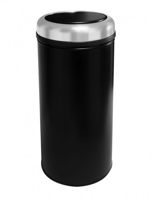 Корзина металева з поворотною кришкою PRACTICAL чорна EFOR METAL (805S)